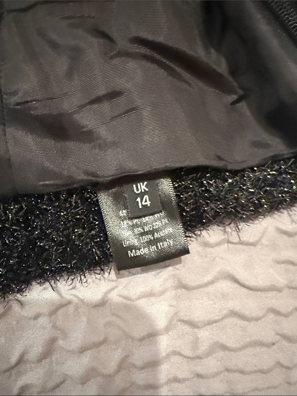 Simone Rocha Black Sparkle V-Neck Crop Top - Picture 4 of 6